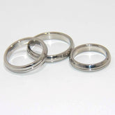 Donut Steel Cock Ring Grooved
